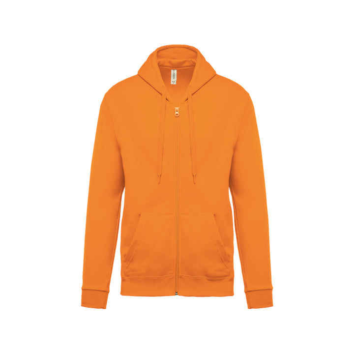 Sweat-shirt zippé unisexe orange