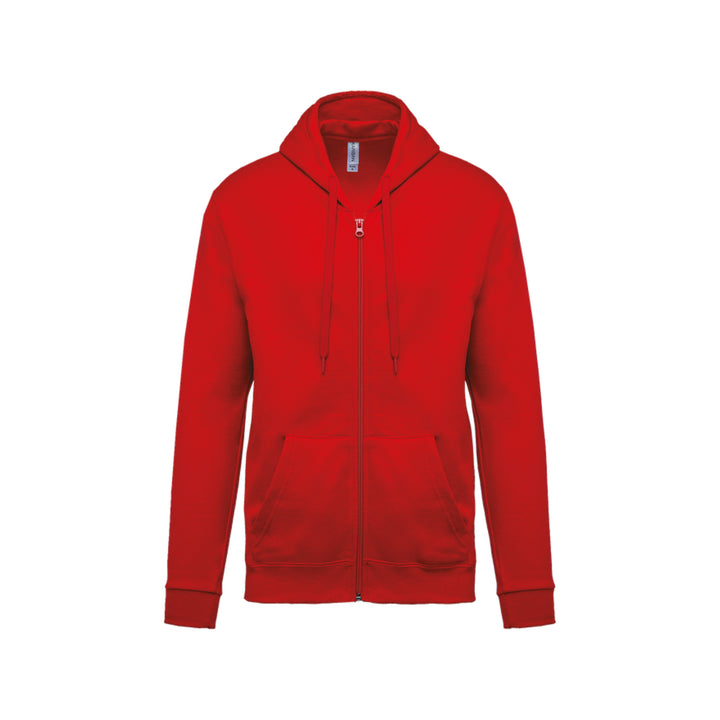 Sweat-shirt zippé unisexe rouge