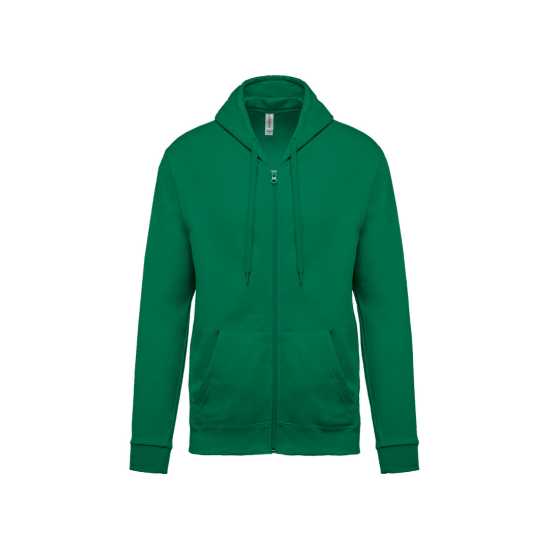 Sweat-shirt zippé unisexe vert