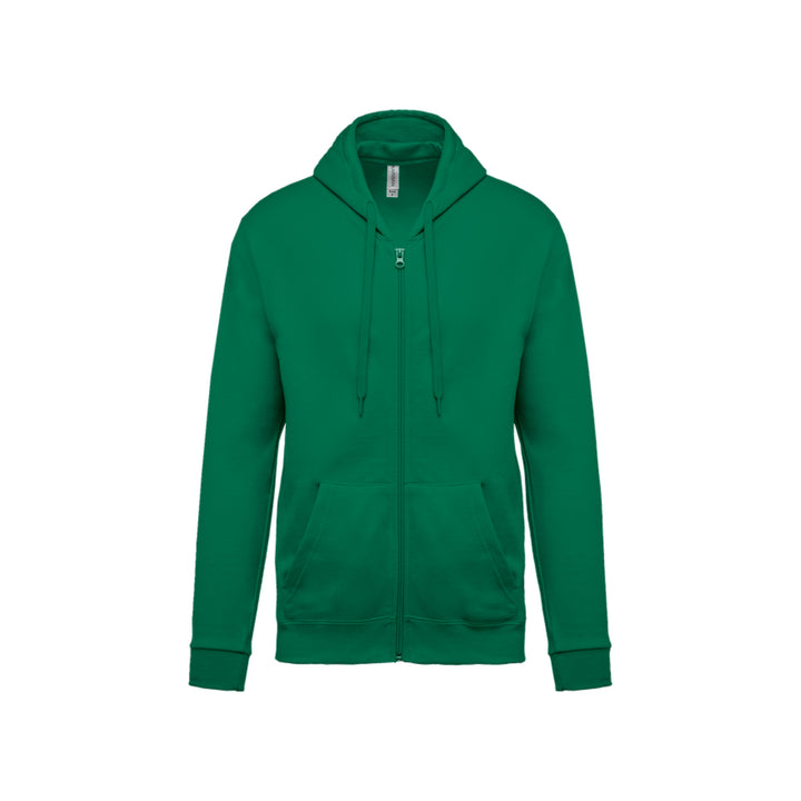 Sweat-shirt zippé unisexe vert
