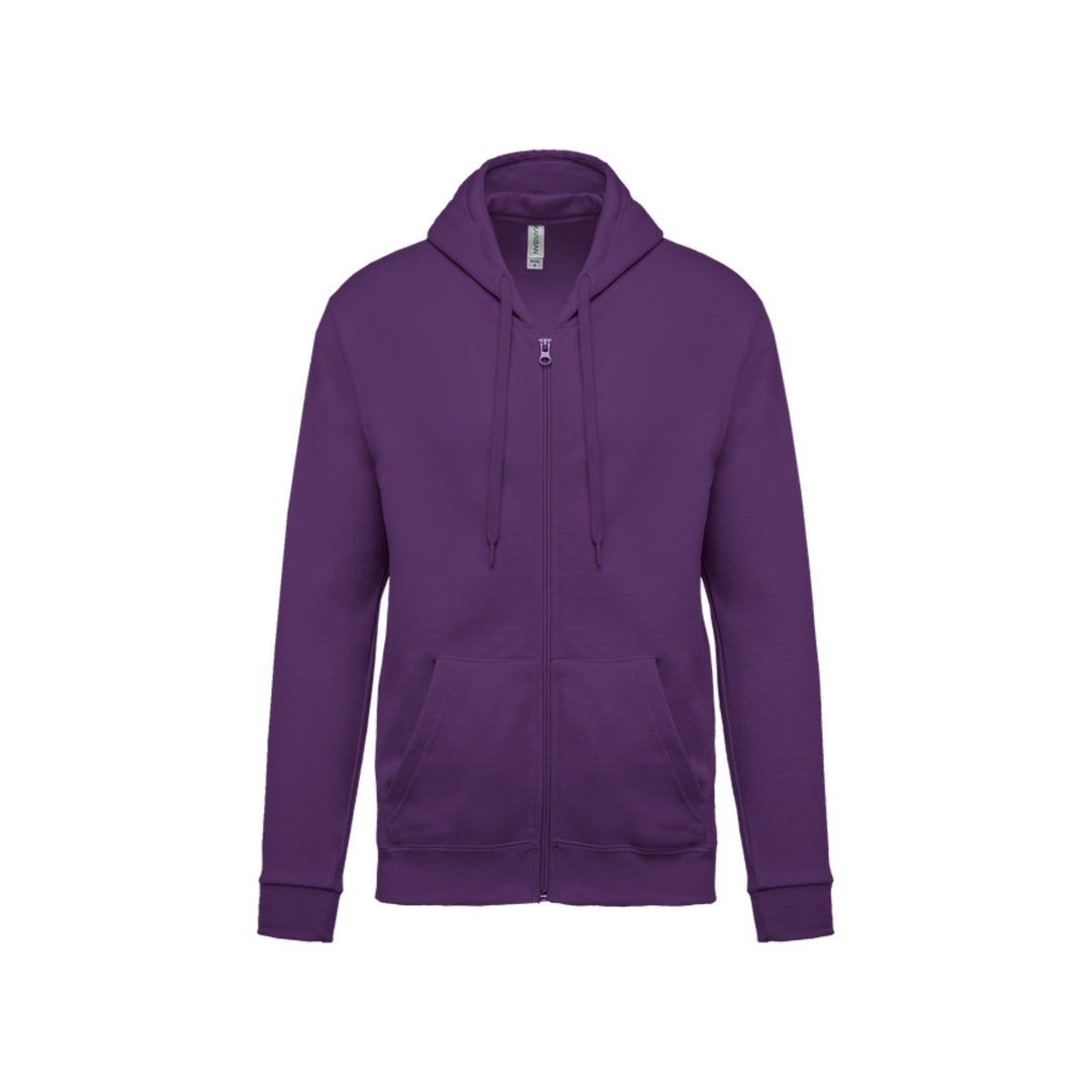 Sweat-shirt zippé unisexe violet