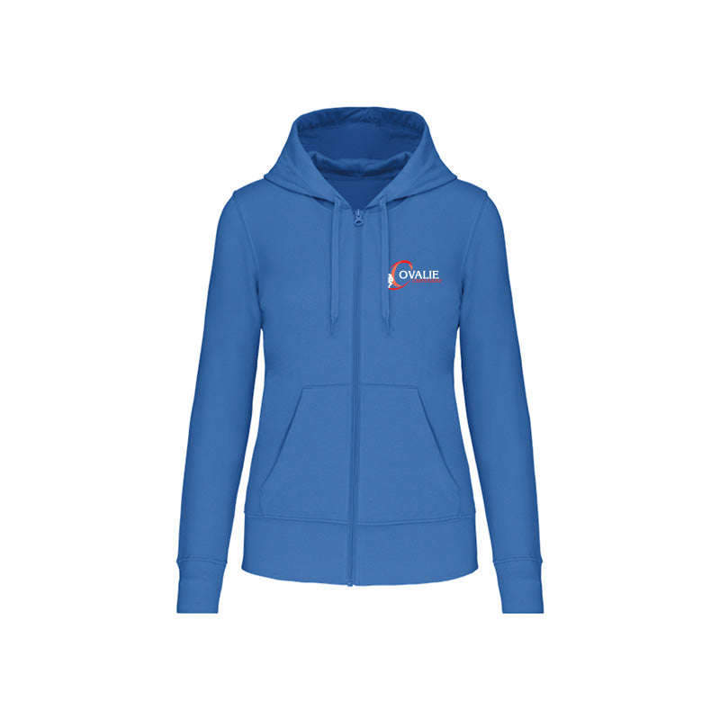 Coeur du sweat-shirt zippé Ovalie pour femme