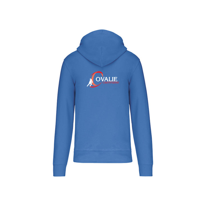 Dos du sweat-shirt zippé Ovalie pour homme avec logo