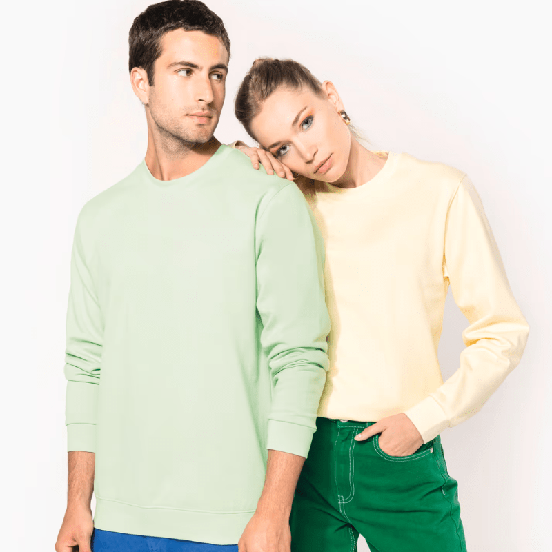 Vêtements personnalisés en France - Sweat à col rond coloré