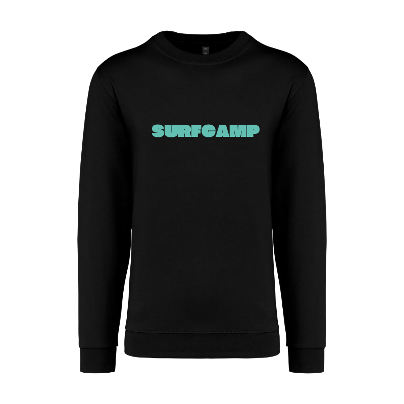 sweat noir personnalisé idéal fan de surf sans capuche