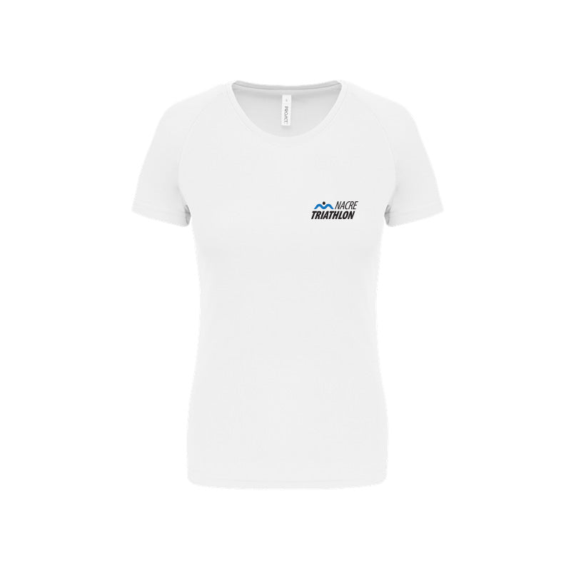 T-shirt de sport à manches courtes Nacre Triathlon pour femme