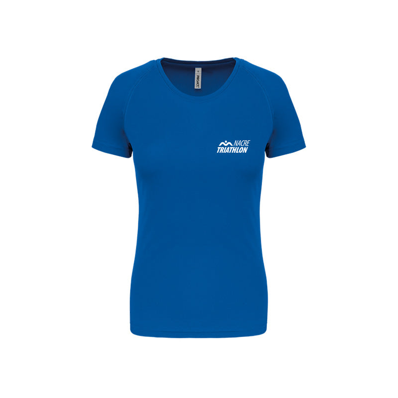 T-shirt de sport à manches courtes Nacre Triathlon pour femme bleu roi