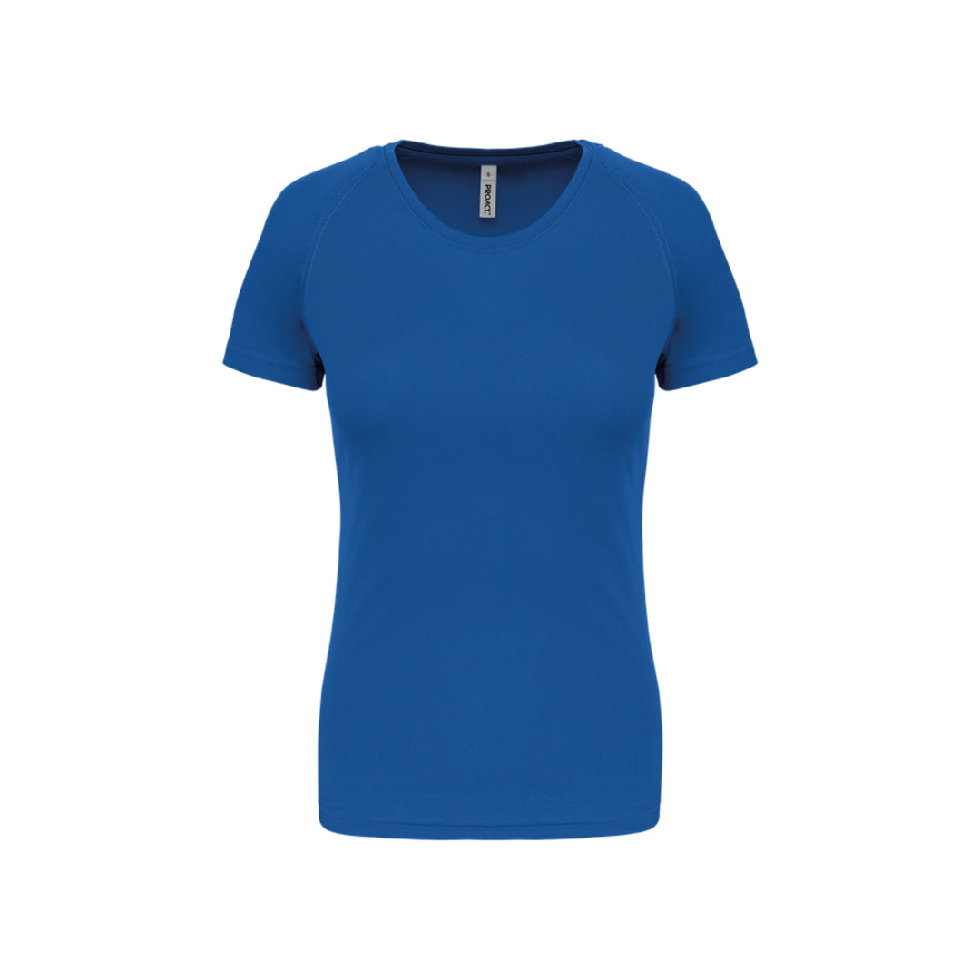 T-shirt de sport à manches courtes personnalisable pour femme bleu roi