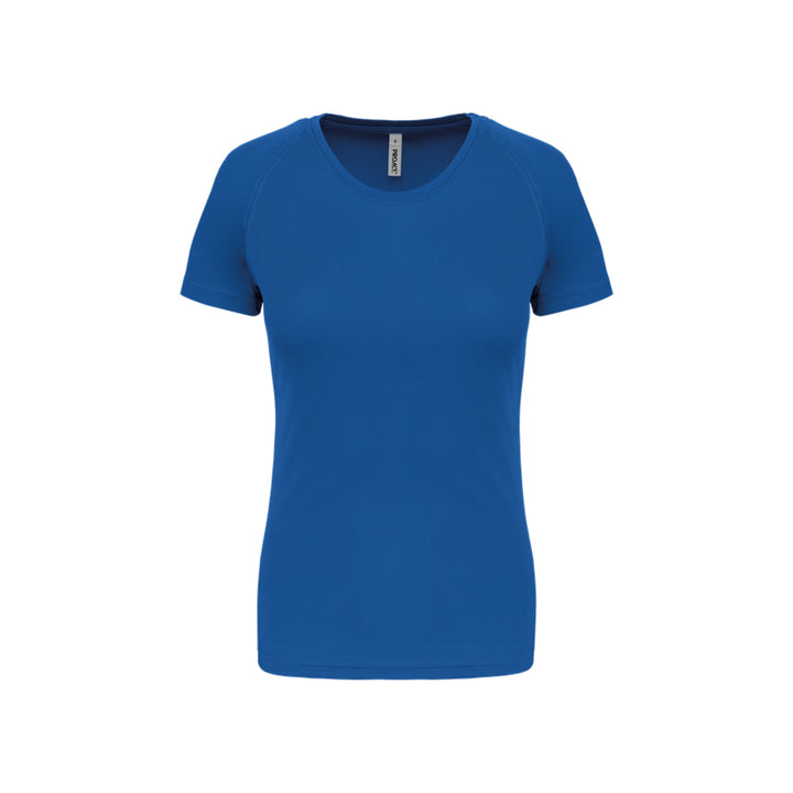 T-shirt de sport à manches courtes personnalisable pour femme bleu roi