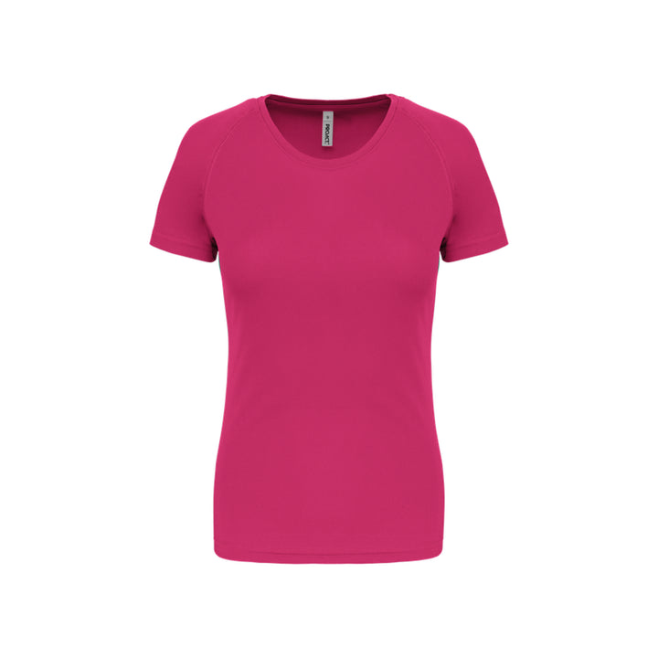 T-shirt de sport à manches courtes personnalisable pour femme fuschia