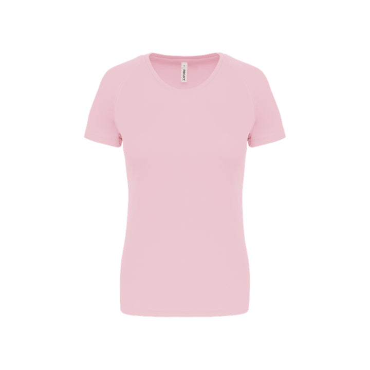 T-shirt de sport à manches courtes personnalisable pour femme rose