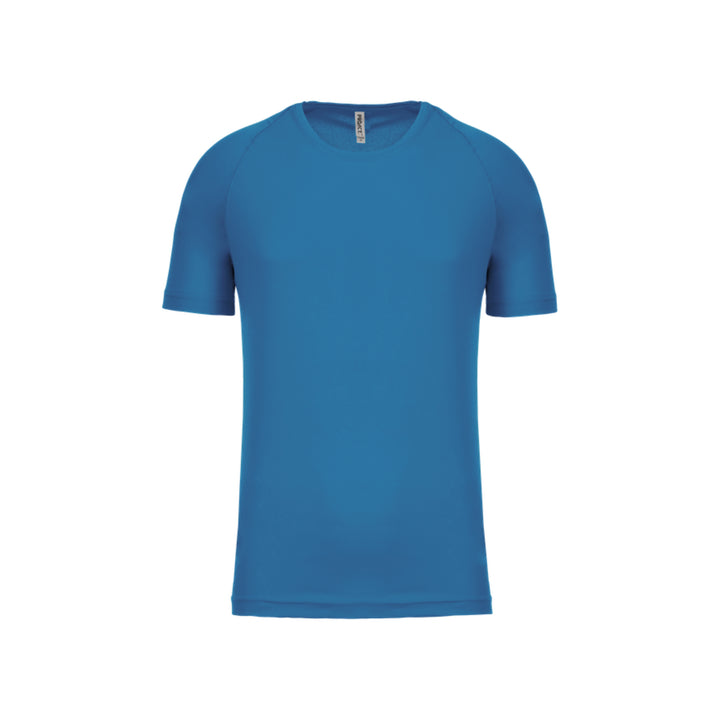 T-shirt de sport à manches courtes personnalisable pour homme bleu ciel