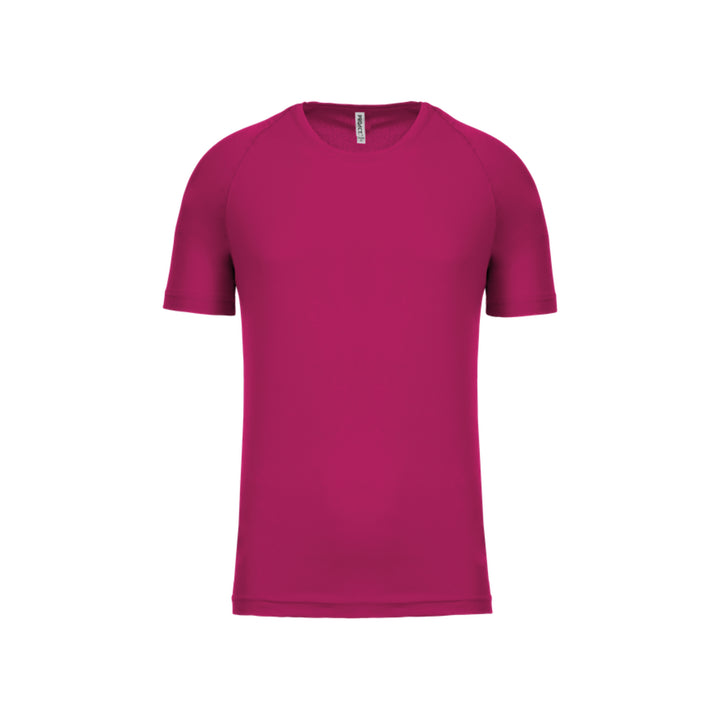 T-shirt de sport à manches courtes personnalisable pour homme fuschia