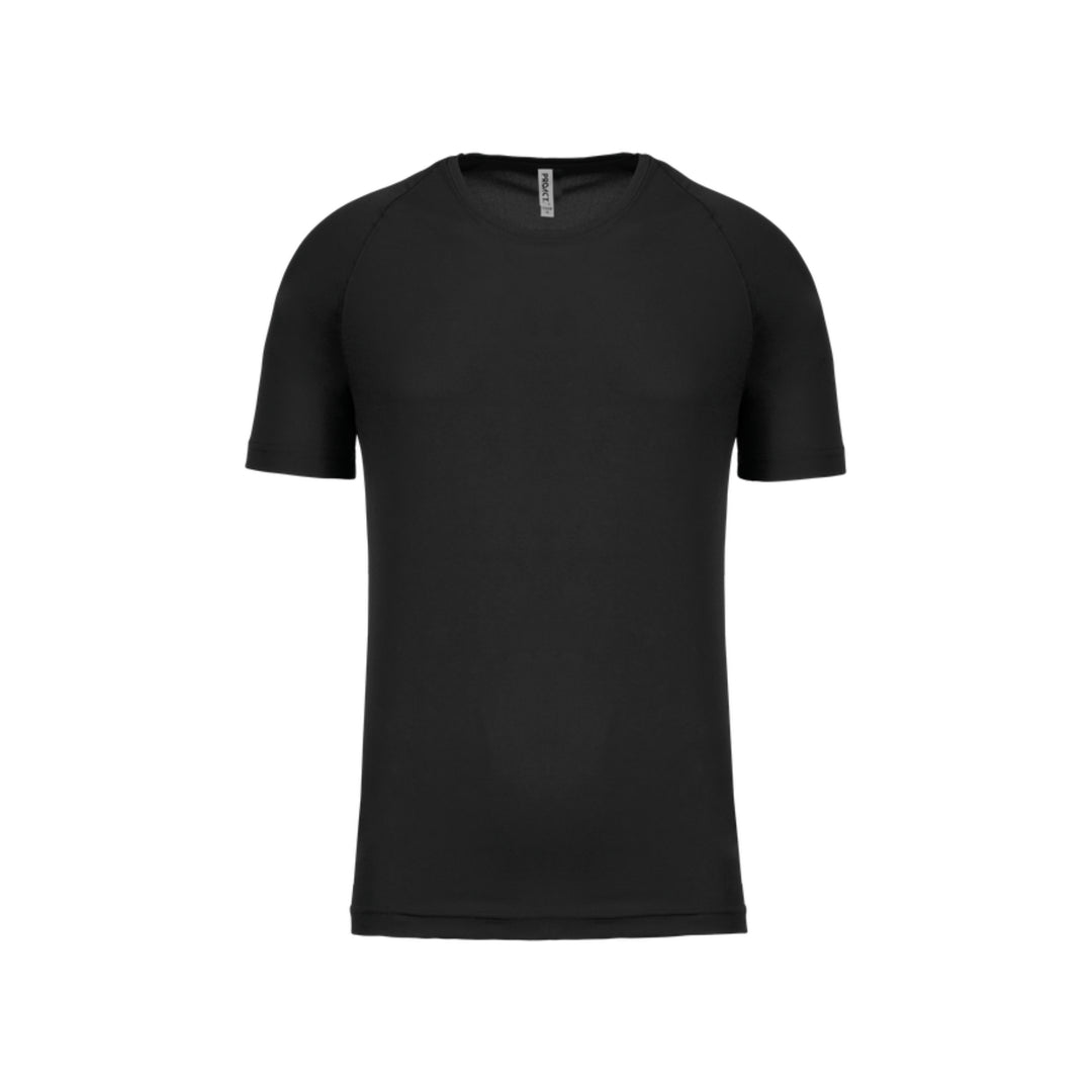 T-shirt de sport à manches courtes personnalisable pour homme noir