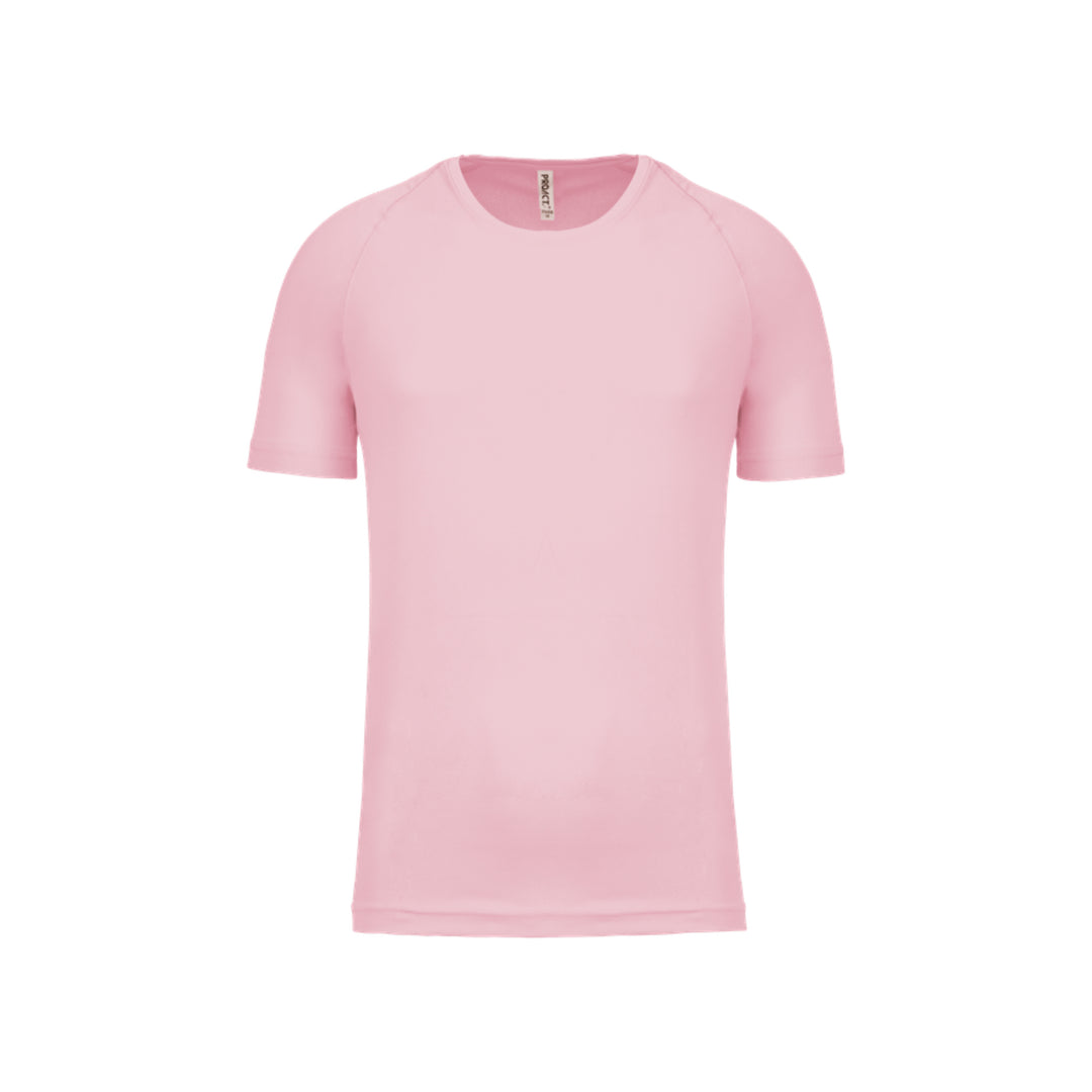 T-shirt de sport à manches courtes personnalisable pour homme rose clair