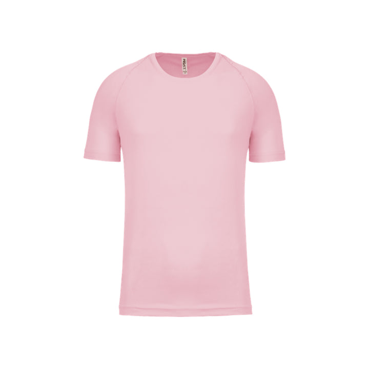 T-shirt de sport à manches courtes personnalisable pour homme rose clair