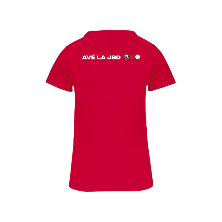 Dos du t-shirt à manches courtes JS Douvres pour femme avec logo