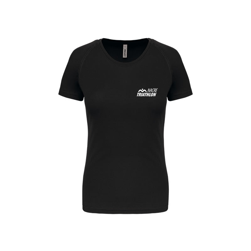 T-shirt de sport à manches courtes Nacre Triathlon pour femme noir