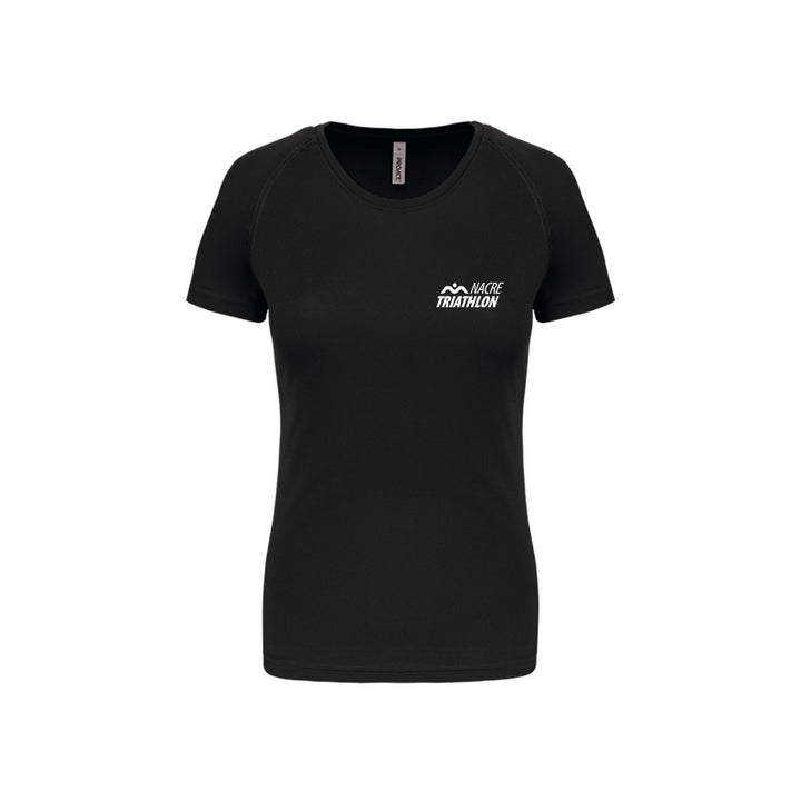 T-shirt de sport à manches courtes Nacre Triathlon pour femme noir
