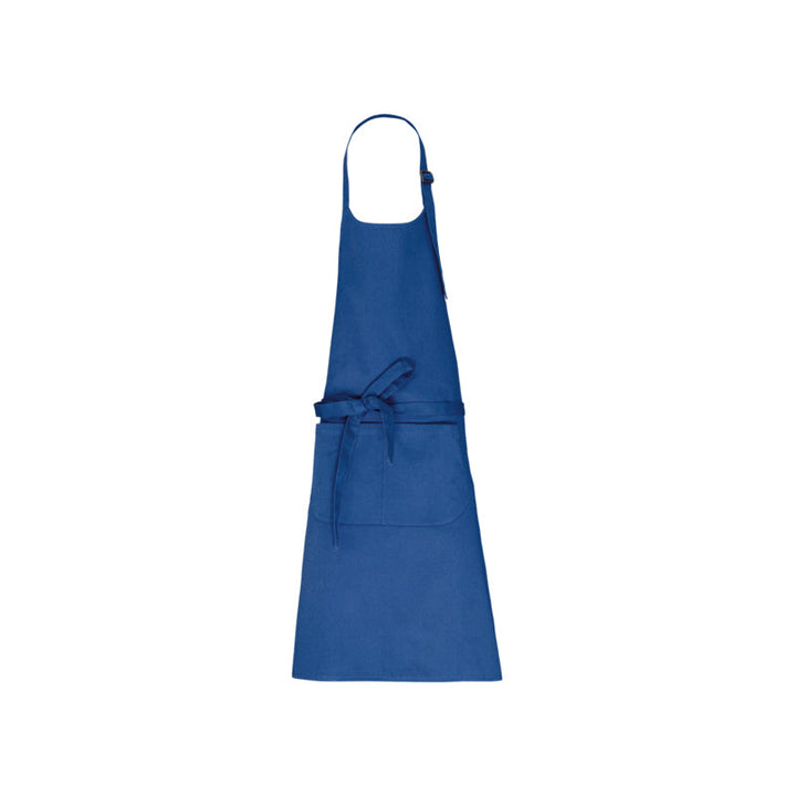 Tablier bleu roi en coton personnalisable