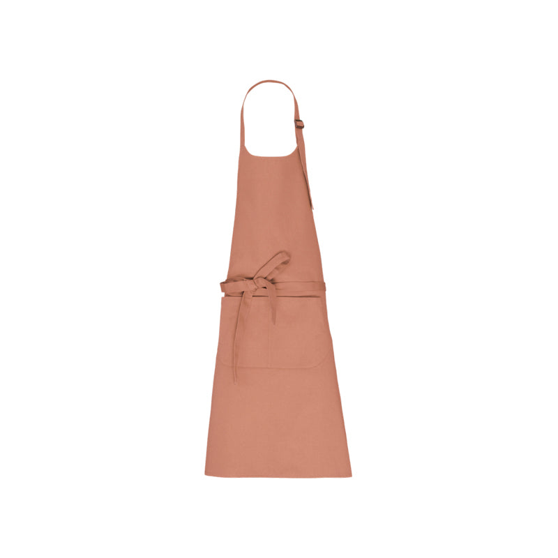 Tablier corail en coton personnalisable