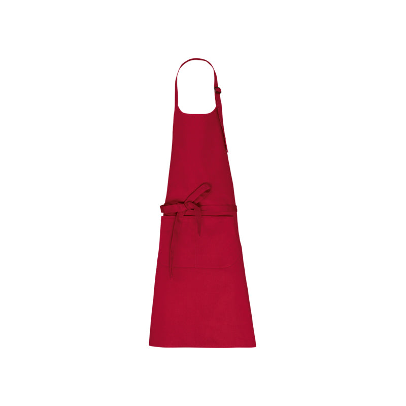 Tablier rouge en coton personnalisable