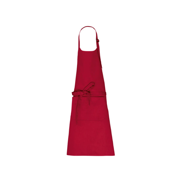 Tablier rouge en coton personnalisable