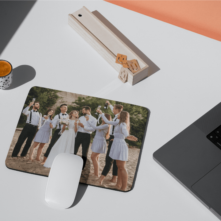 Tapis de souris personnalisé avec une photo de famille le cadeau idéal pour les fêtes de fin d'années mariage