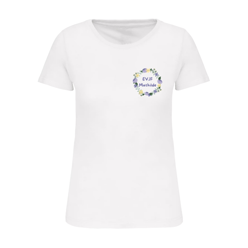 Tee-shirt blanc pour femme idéal enterrement vie jeune fille