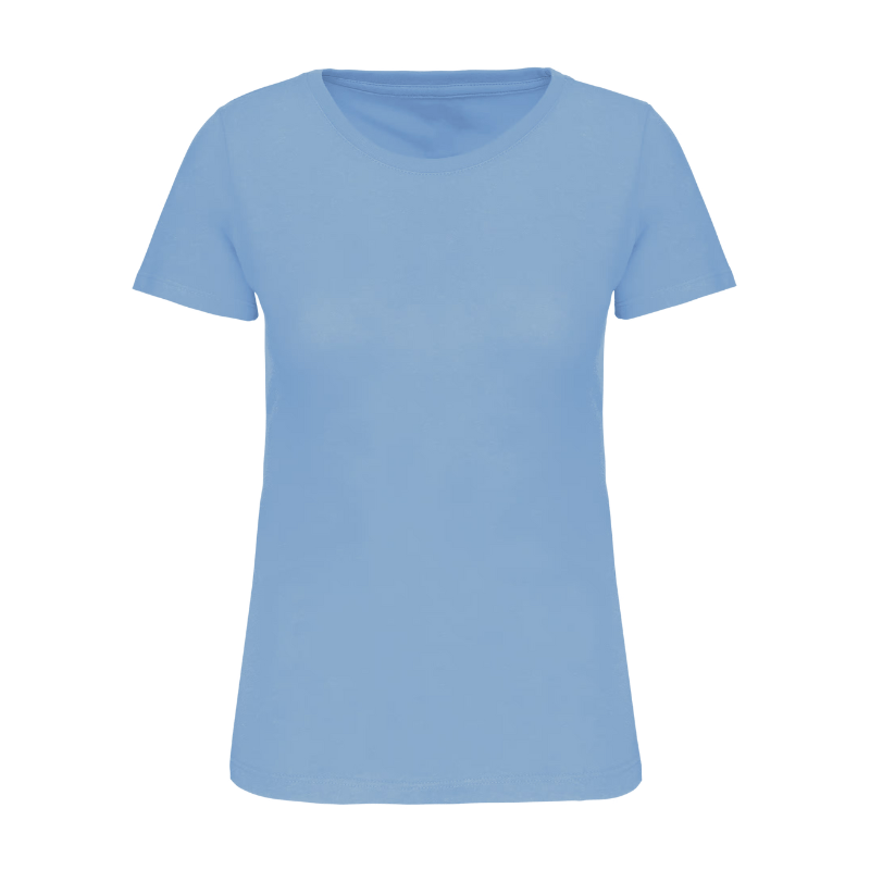 Impression à l'avant d'un tshirt bleu