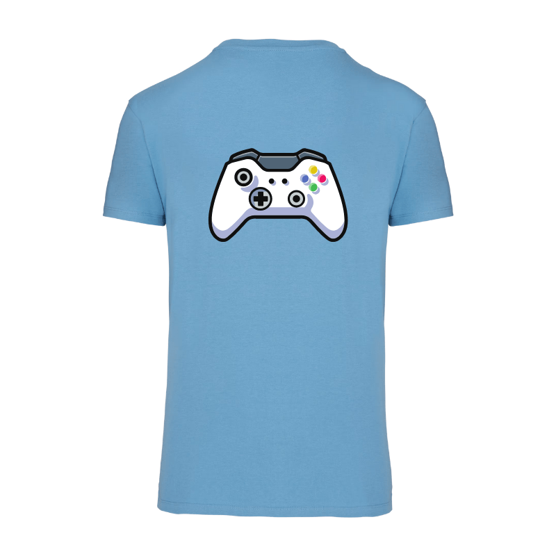 Idée cadeau fan de jeu vidéo. Tshirt personnalisé avec image manette console