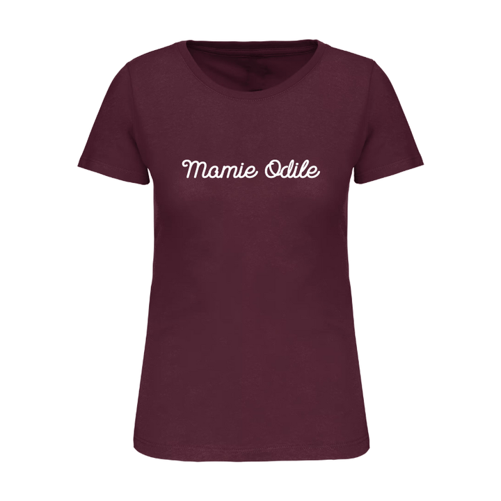 Tshirt bordeaux personnalisable à l'avant avec du texte une image ou une photo - Atelier du Dealer