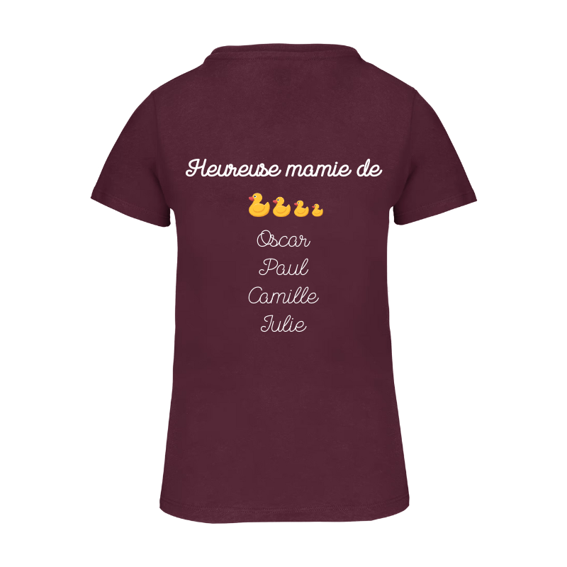 Tshirt bordeaux personnalisable dans el dos avec texte et logo - Atelier du Dealer