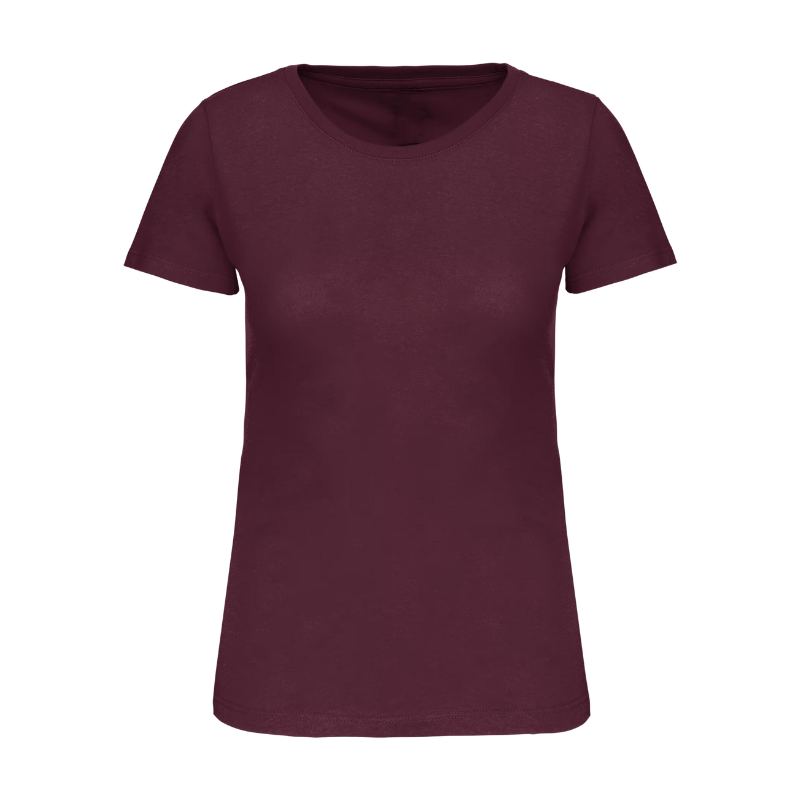 Tshirt bordeaux personnalisable à l'avant coupe femme - Atelier du Dealer