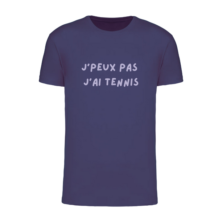 haut violet marquage texte logo ou flocage fan de tennis