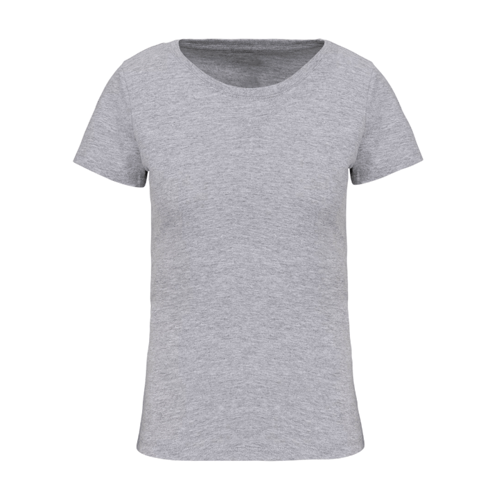 Tee-shirt pour femme personnalisé avec des photos, logos, dessins et texte. Flocage fait en France dans notre atelier