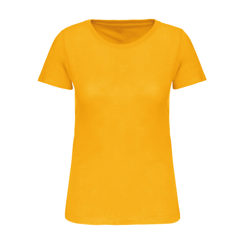 Marquage en flocage vêtements femme jaune