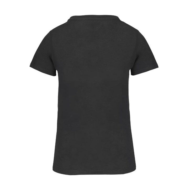 Impression tshirt dos noir coupe femme