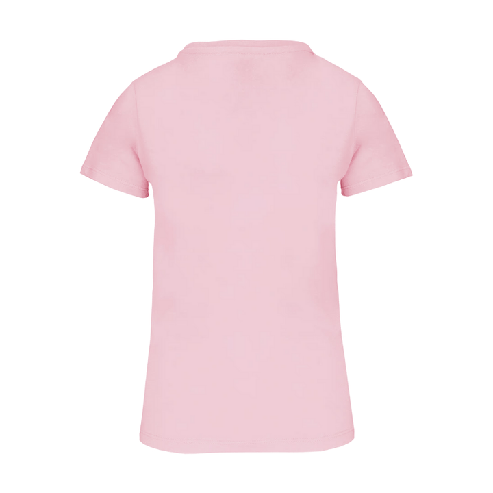 T-shirt personnalisé rose en coton biologique