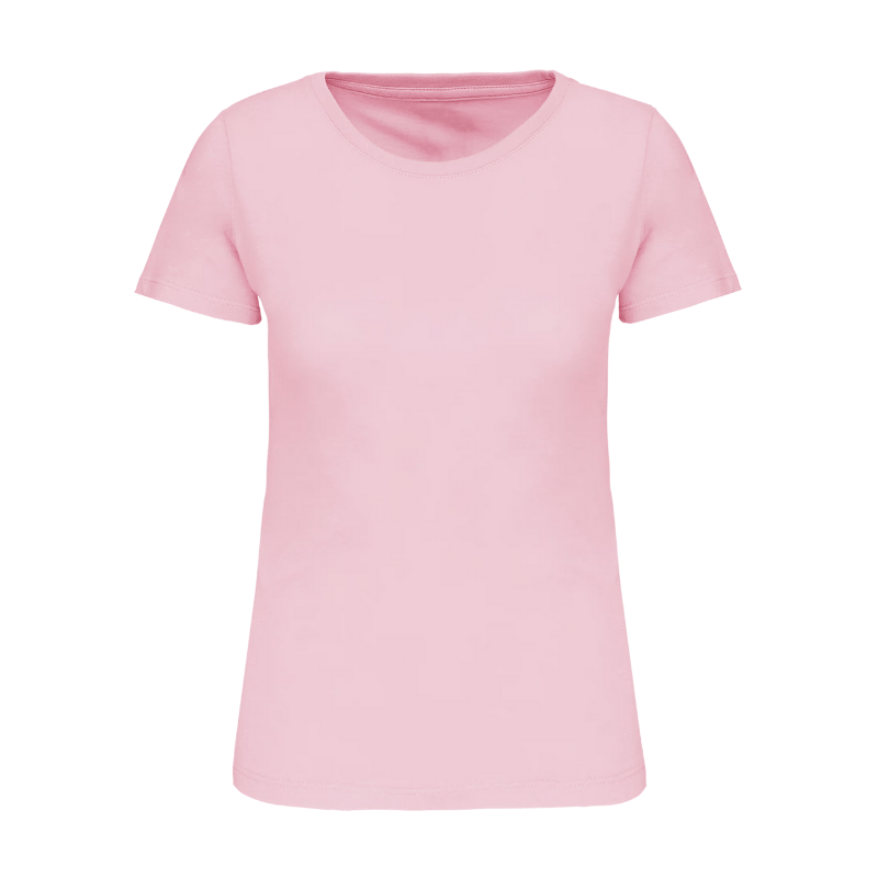 T-shirt personnalisé rose en coton biologique