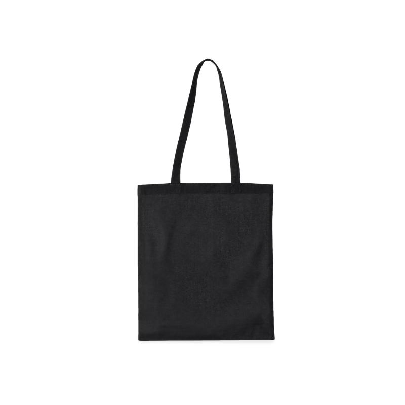 Tote bag noir personnalisable avec photo image ou texte pour entreprises et particuliers à l'unité