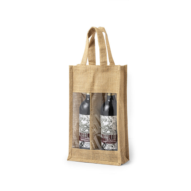 Sac résistant en jute laminée pour bouteilles de vin