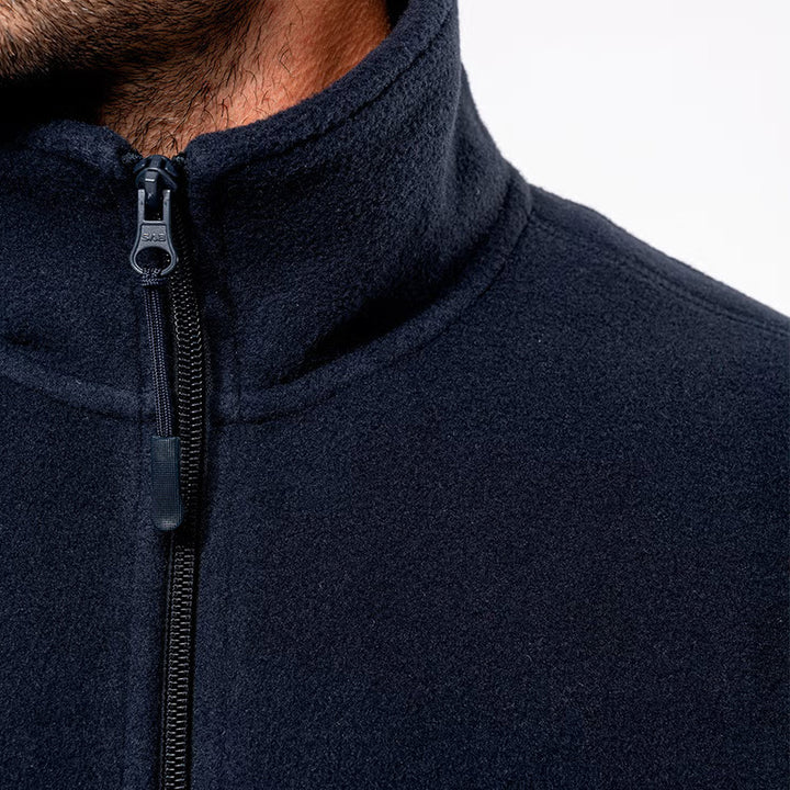 Zip de la veste polaire unisexe personnalisée