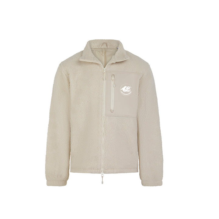Veste sherpa Les Louphoques pour homme avec broderie coeur