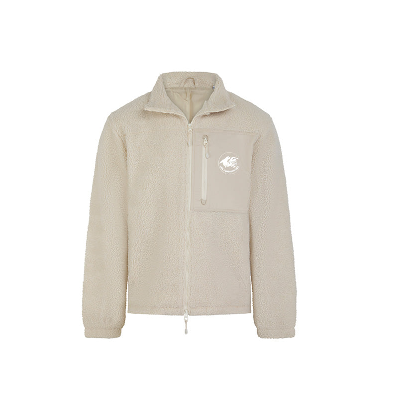 Veste sherpa Les Louphoques pour homme avec broderie coeur