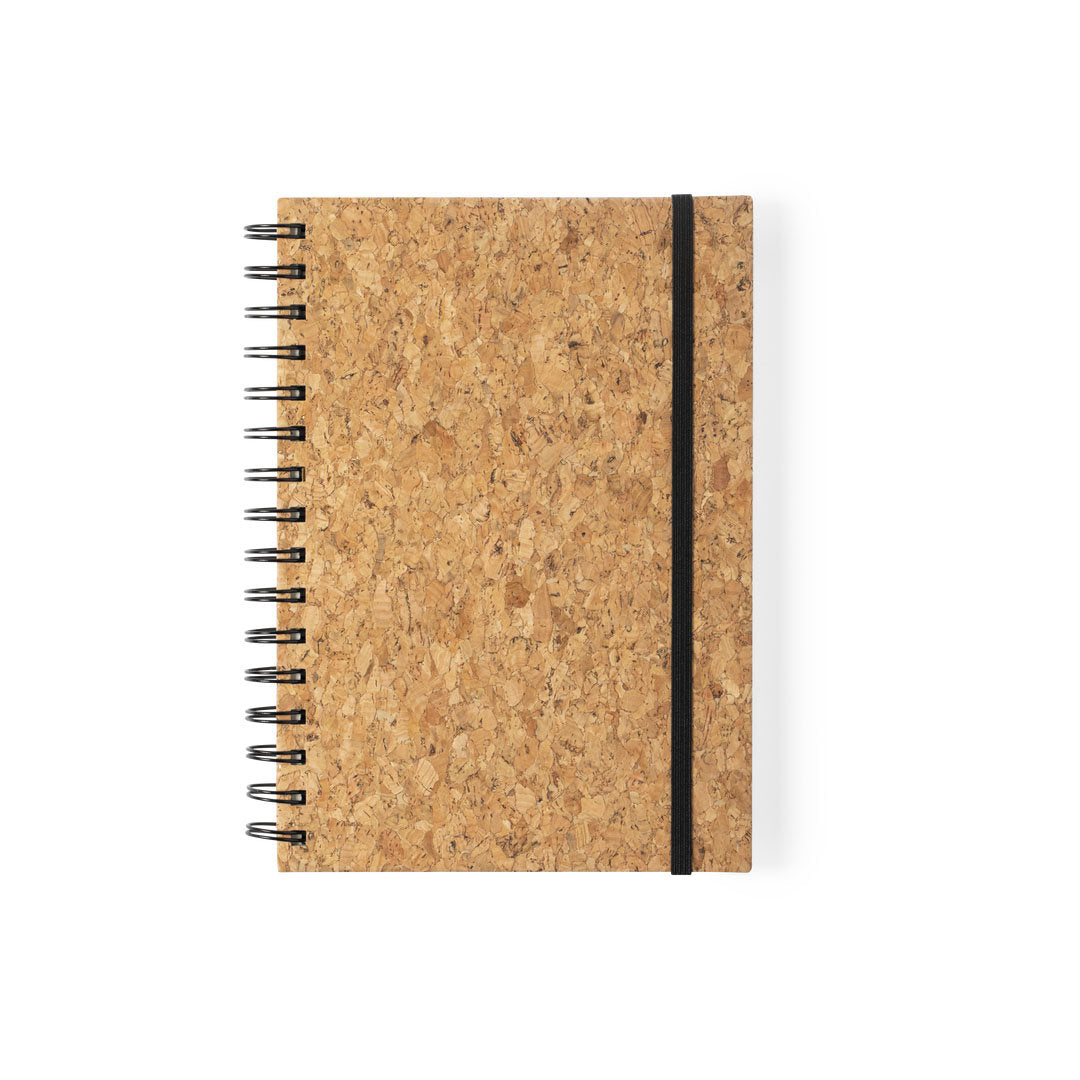 Cork spiral notebook