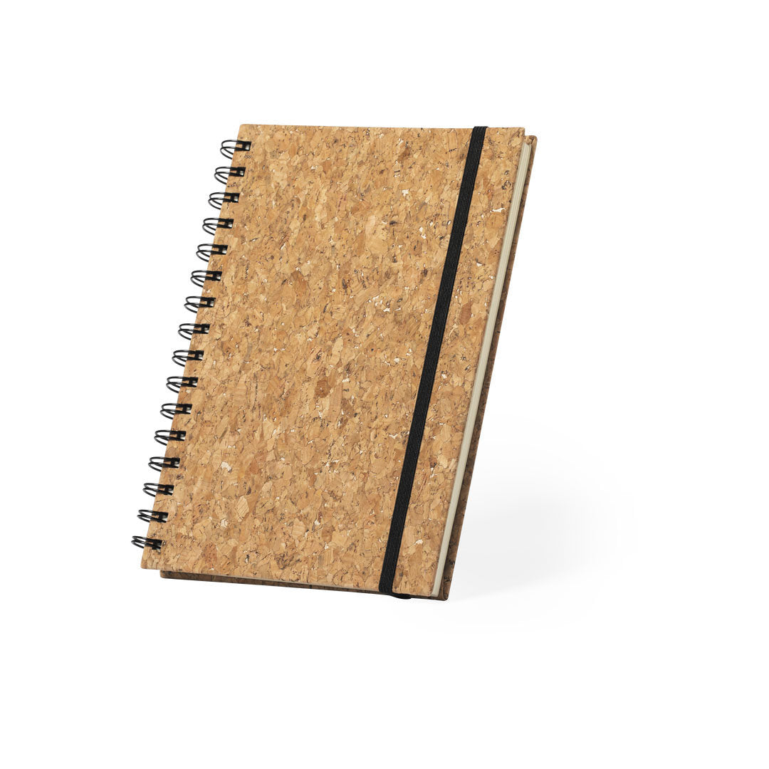 Cork spiral notebook