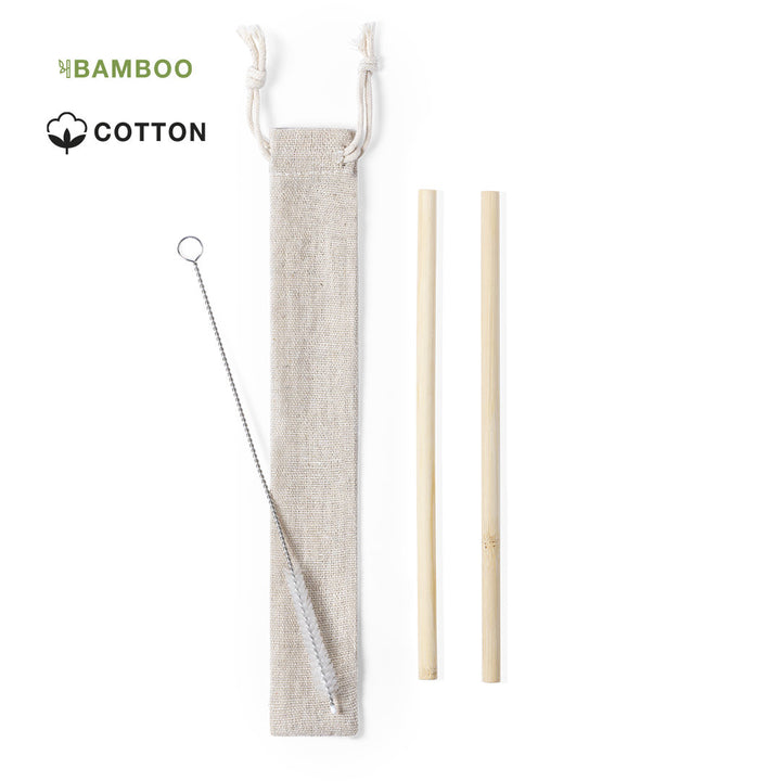 Bamboo straw set