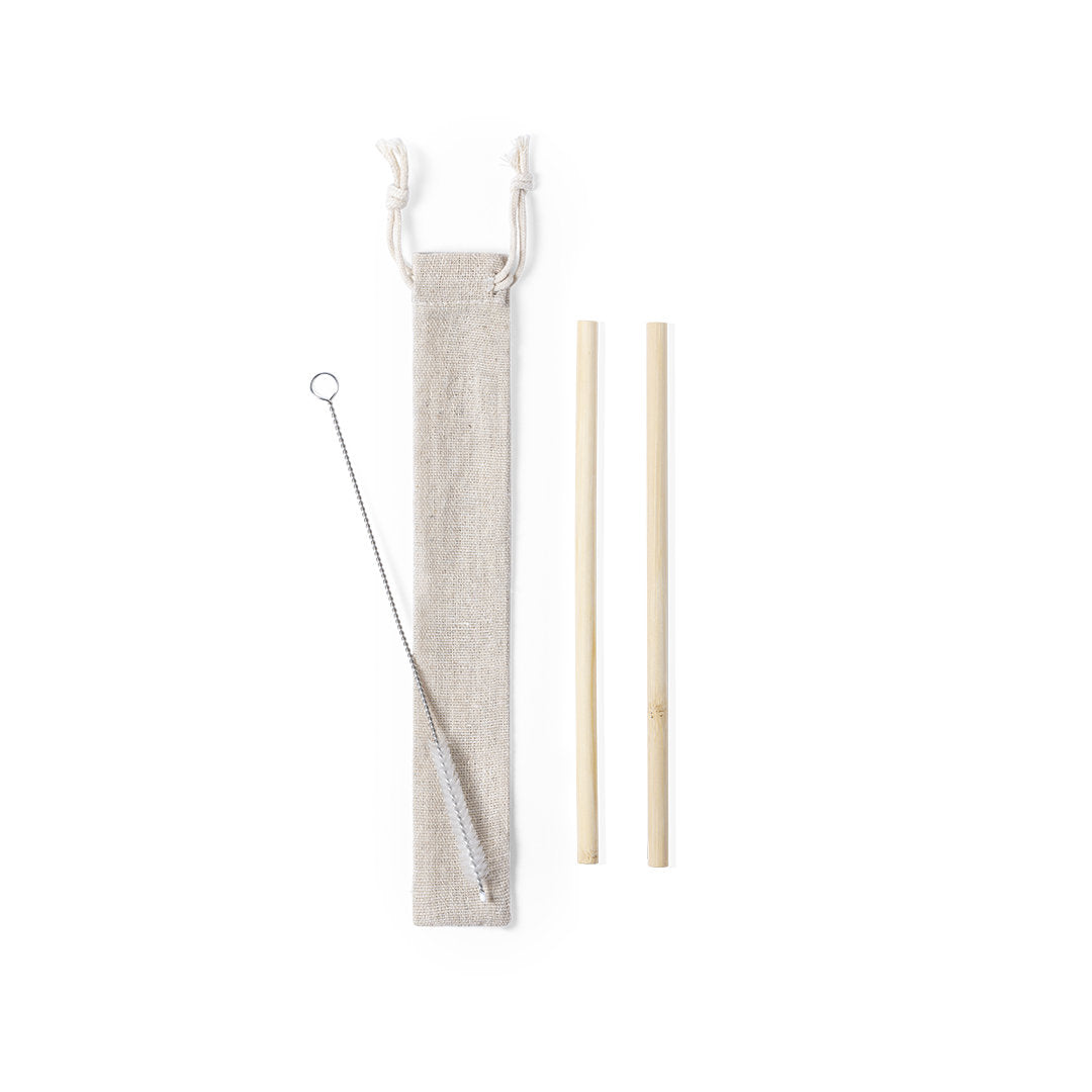 Bamboo straw set