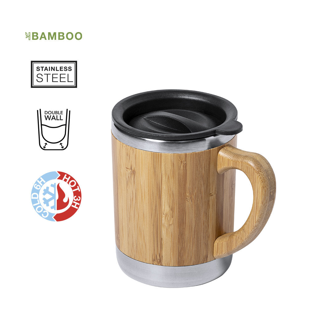 Tasse en Bambou avec couvercle